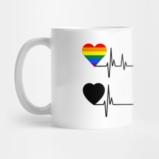 LGBT Heartbeat , Heartbeat lgbt , LGBT heartbeat LGBT rainbow heartbeat gay and lesbian pride , LBGT Gift Heartbeat Pride Mug